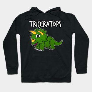 Doodle Triceratops Dinosaur Herbivorous Jurassic Kids Funny Hoodie